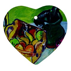 Still Life With A Pigy Bank Heart Ornament (two Sides) by bestdesignintheworld