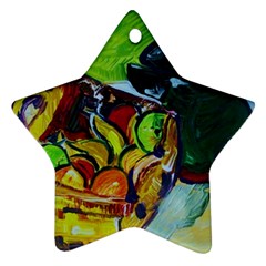 Still Life With A Pigy Bank Star Ornament (two Sides) by bestdesignintheworld