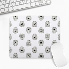 Angry Theater Mask Pattern Large Mousepads by dflcprints