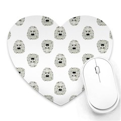 Angry Theater Mask Pattern Heart Mousepads by dflcprints