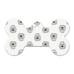 Angry Theater Mask Pattern Dog Tag Bone (One Side) Front