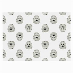 Angry Theater Mask Pattern Large Glasses Cloth (2-side) by dflcprints