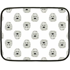 Angry Theater Mask Pattern Double Sided Fleece Blanket (mini)  by dflcprints