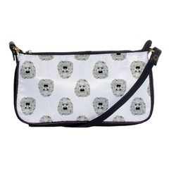 Angry Theater Mask Pattern Shoulder Clutch Bags by dflcprints