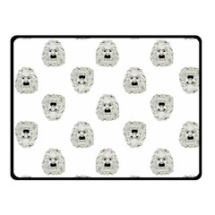 Angry Theater Mask Pattern Fleece Blanket (small) by dflcprints