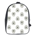 Angry Theater Mask Pattern School Bag (XL) Front