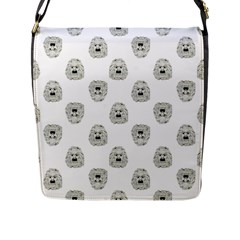 Angry Theater Mask Pattern Flap Messenger Bag (l)  by dflcprints