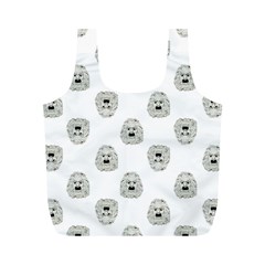 Angry Theater Mask Pattern Full Print Recycle Bags (m)  by dflcprints