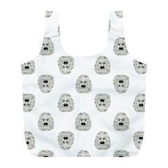 Angry Theater Mask Pattern Full Print Recycle Bags (l)  by dflcprints