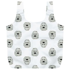 Angry Theater Mask Pattern Full Print Recycle Bags (l)  by dflcprints