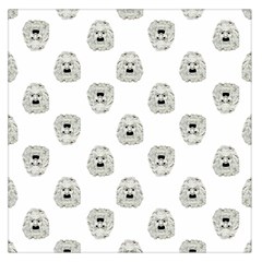 Angry Theater Mask Pattern Large Satin Scarf (square) by dflcprints