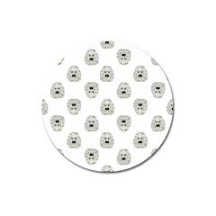 Angry Theater Mask Pattern Magnet 3  (round) by dflcprints