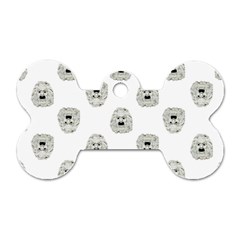 Angry Theater Mask Pattern Dog Tag Bone (one Side) by dflcprints