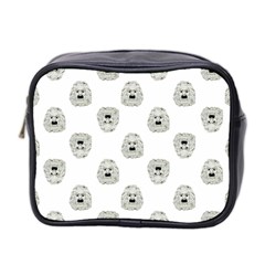 Angry Theater Mask Pattern Mini Toiletries Bag 2-side by dflcprints