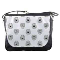 Angry Theater Mask Pattern Messenger Bags by dflcprints