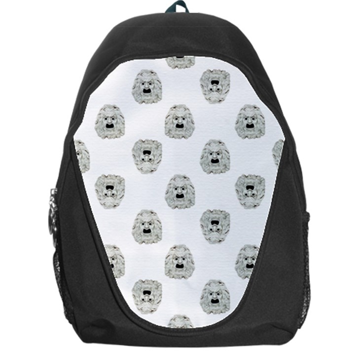 Angry Theater Mask Pattern Backpack Bag