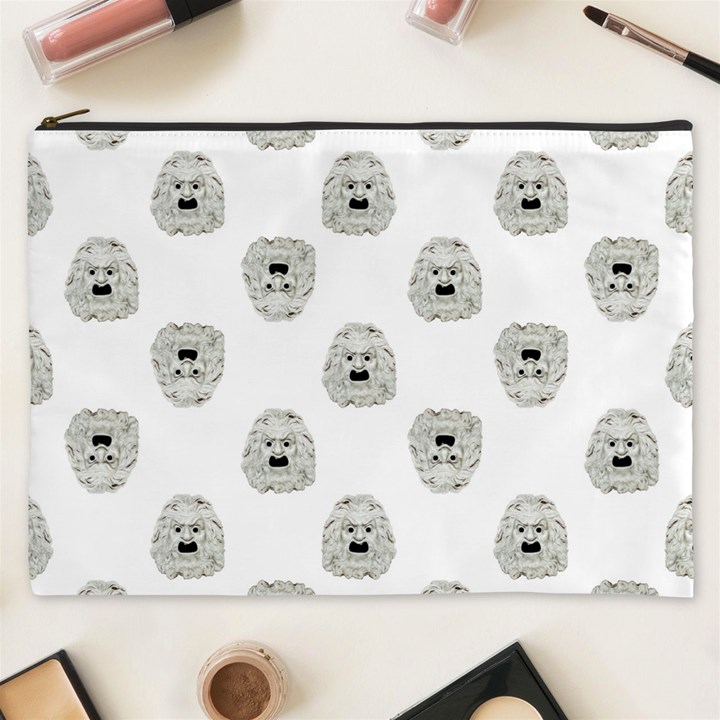 Angry Theater Mask Pattern Cosmetic Bag (XXXL) 