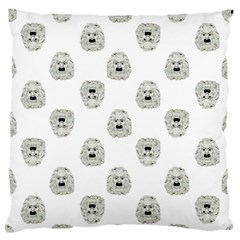 Angry Theater Mask Pattern Large Flano Cushion Case (two Sides) by dflcprints