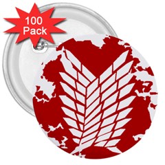 Attack On Titan 3  Buttons (100 Pack) 