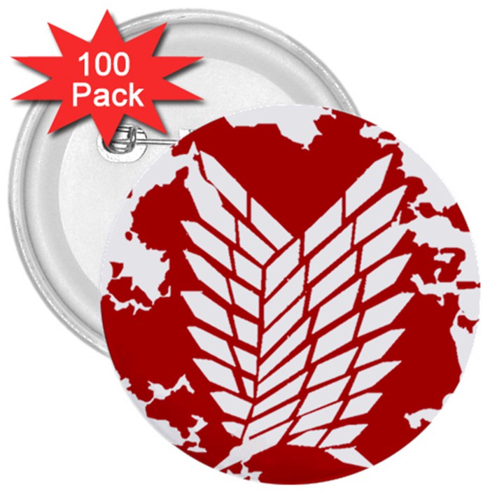 Attack On Titan 3  Buttons (100 pack) 