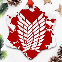 Attack On Titan Snowflake Ornament (two Sides) by Animestyle