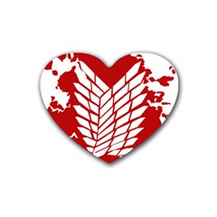 Attack On Titan Rubber Coaster (heart)  by Animestyle