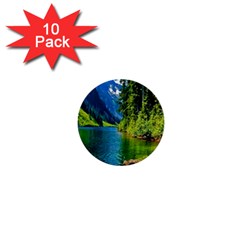 Beautiful Nature Lake 1  Mini Buttons (10 Pack) 