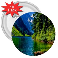 Beautiful Nature Lake 3  Buttons (10 Pack)  by Modern2018