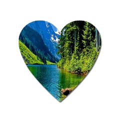 Beautiful Nature Lake Heart Magnet by Modern2018