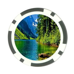 Beautiful Nature Lake Poker Chip Card Guard by Modern2018