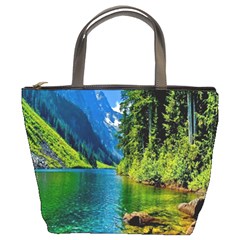 Beautiful Nature Lake Bucket Bags by Modern2018