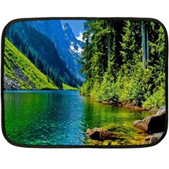 Beautiful Nature Lake Double Sided Fleece Blanket (mini) 