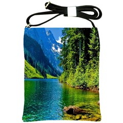 Beautiful Nature Lake Shoulder Sling Bags by Modern2018