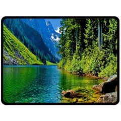 Beautiful Nature Lake Fleece Blanket (large) 