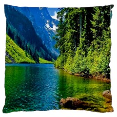 Beautiful Nature Lake Large Cushion Case (one Side)