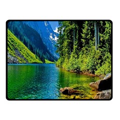 Beautiful Nature Lake Double Sided Fleece Blanket (small) 