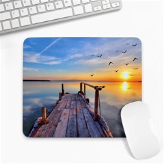 Sunset Lake Beautiful Nature Large Mousepads by Modern2018