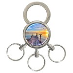 Sunset Lake Beautiful Nature 3-Ring Key Chains Front