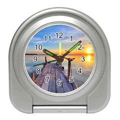 Sunset Lake Beautiful Nature Travel Alarm Clocks by Modern2018