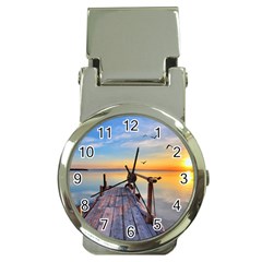 Sunset Lake Beautiful Nature Money Clip Watches by Modern2018