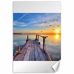 Sunset Lake Beautiful Nature Canvas 24  X 36  by Modern2018