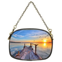 Sunset Lake Beautiful Nature Chain Purses (one Side)  by Modern2018