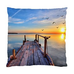 Sunset Lake Beautiful Nature Standard Cushion Case (one Side) by Modern2018