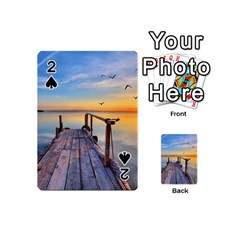 Sunset Lake Beautiful Nature Playing Cards 54 (mini) 