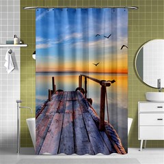 Sunset Lake Beautiful Nature Shower Curtain 48  X 72  (small)  by Modern2018