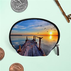 Sunset Lake Beautiful Nature Accessory Pouches (small)  by Modern2018