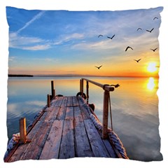 Sunset Lake Beautiful Nature Standard Flano Cushion Case (one Side) by Modern2018