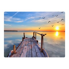 Sunset Lake Beautiful Nature Double Sided Flano Blanket (mini)  by Modern2018