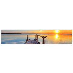 Sunset Lake Beautiful Nature Small Flano Scarf