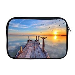 Sunset Lake Beautiful Nature Apple Macbook Pro 17  Zipper Case by Modern2018